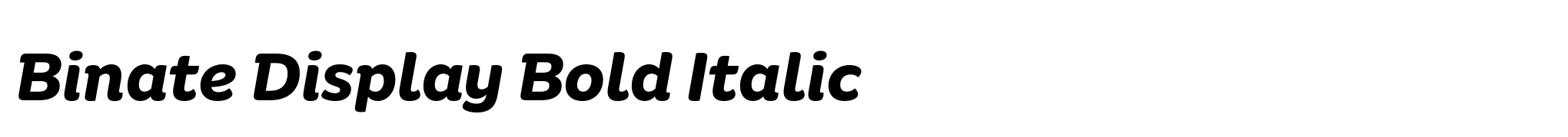 Binate Display Bold Italic image